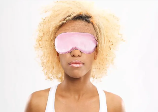 Alt view image 5 of 6 - Sleep Eye Mask Soft and Comfortable Fabric Eye Shade Cover for Travel Nap