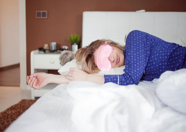 Alt view image 6 of 6 - Sleep Eye Mask Soft and Comfortable Fabric Eye Shade Cover for Travel Nap