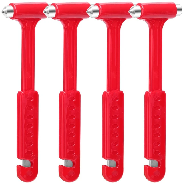 Main image of 2-Pack Car Glass Window Breaker and Seatbelt Cutter, Emergency Escape Tool for Vehicle, Safety Hammers with Compact Dual-Steel Head Design for Quick Breakage (2)
