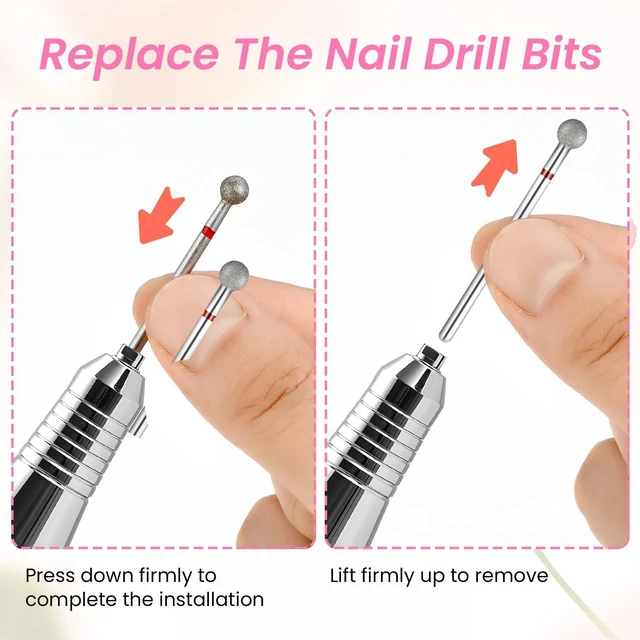 Alt view image 4 of 7 - 6PCS Nail Drill Bits, Ball Head 3/32'' Cuticle Clean Nail Bit for Electric Nails File Machine, Silver Ball Bit Nails Drill for Acrylic Manicure, Pedicure and Cuticle Gel Polishing, Nail-Salon Supply