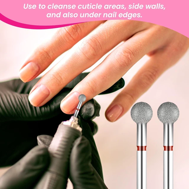 Alt view image 5 of 7 - 6PCS Nail Drill Bits, Ball Head 3/32'' Cuticle Clean Nail Bit for Electric Nails File Machine, Silver Ball Bit Nails Drill for Acrylic Manicure, Pedicure and Cuticle Gel Polishing, Nail-Salon Supply
