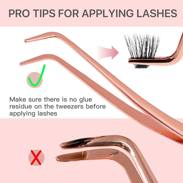Alt view image 7 of 7 - Lash Applicator Tool with Comb, Curved Eyelash Tweezers for Precision Placement and Application, Stainless Steel Lash Tool for DIY Eyelash Extensions, Individual Clusters