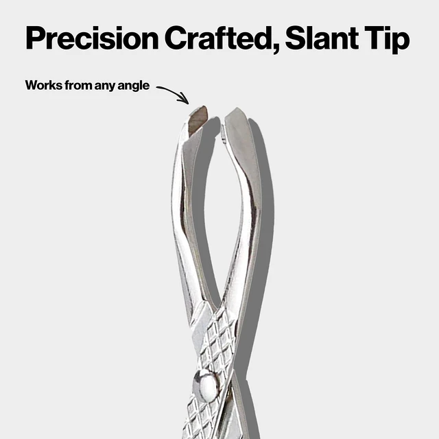 Alt view image 3 of 7 - PerfecTweeze Slant Tip Tweezer, Silver, 1 Count | Slant tip scissor tweezers for eyebrow shaping and hair removal with ergonomic stainless steel handle.