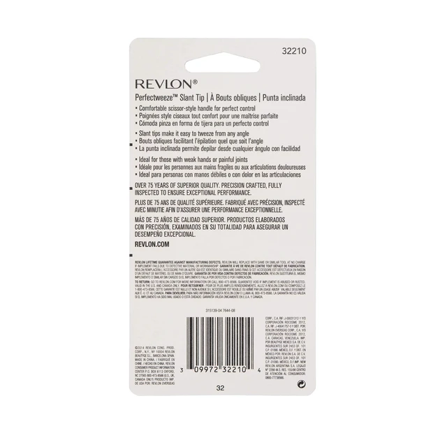 Alt view image 7 of 7 - PerfecTweeze Slant Tip Tweezer, Silver, 1 Count | Slant tip scissor tweezers for eyebrow shaping and hair removal with ergonomic stainless steel handle.