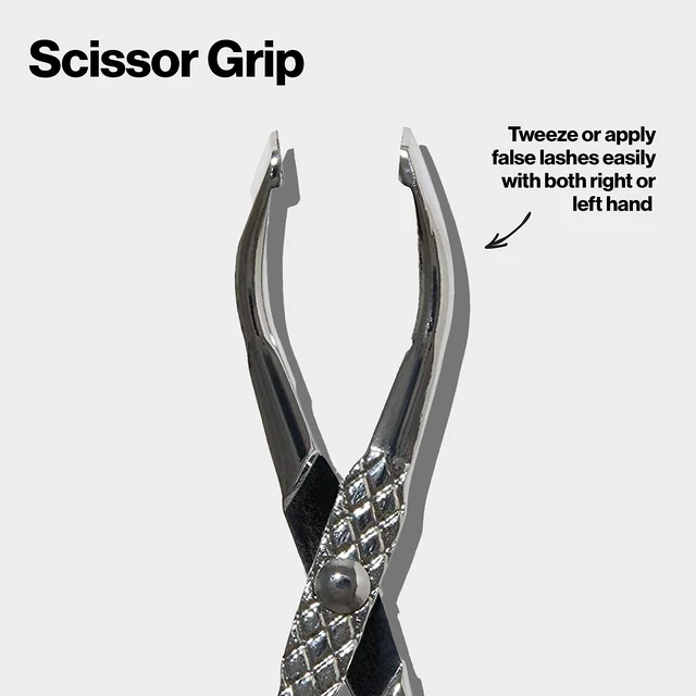 Alt view image 4 of 7 - PerfecTweeze Slant Tip Tweezer, Silver, 1 Count | Slant tip scissor tweezers for eyebrow shaping and hair removal with ergonomic stainless steel handle.