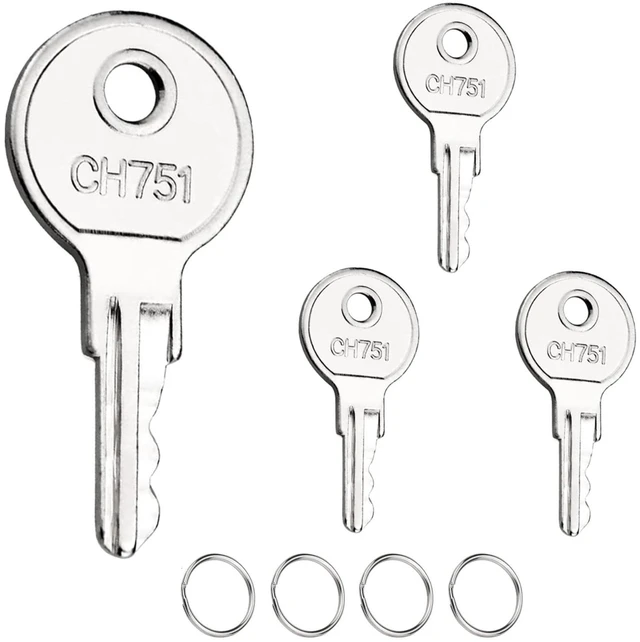 Main image of CH751 RV Keys for RV Campers Cabinets Push Locks, Spare Keys Suitable for Camper Door Lock T-Handles Shells Tool Boxes