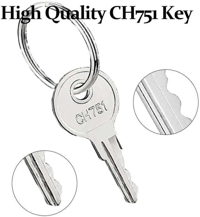 Alt view image 5 of 6 - CH751 RV Keys for RV Campers Cabinets Push Locks, Spare Keys Suitable for Camper Door Lock T-Handles Shells Tool Boxes