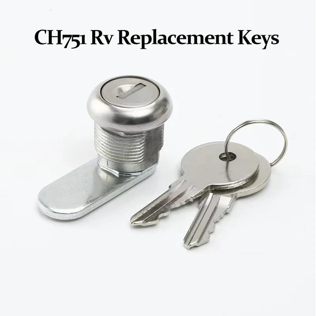 Alt view image 4 of 6 - CH751 RV Keys for RV Campers Cabinets Push Locks, Spare Keys Suitable for Camper Door Lock T-Handles Shells Tool Boxes