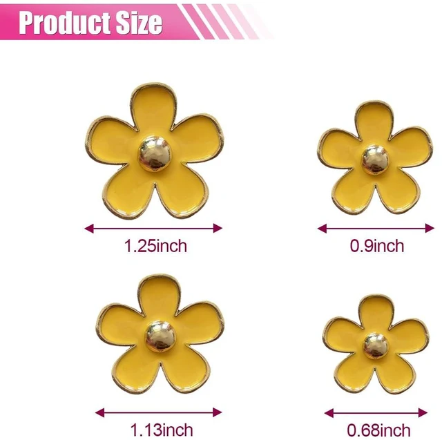 Alt view image 2 of 6 - 4PCS Daisy Air Vent Clips, Cute Flower Air Clip, Car Air Conditioning Outlet Clip, Car Diffuser Vent Clip Charm, Car Interior Decorations Accessories for Women (Yellow)