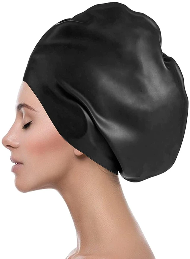 Main image of Swimming Cap, Extra Large Swim Cap, Cover Ears Swimming Cap Bathing Hat Silicone Waterproof, with Ear Protection for Unisex Aldult Women Man