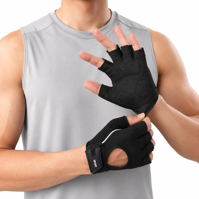 Alt view image 5 of 7 - Women Gym Gloves: Workout Gloves for Gym, Cycling, Exercise, Breathable Full Palm Protection, Black