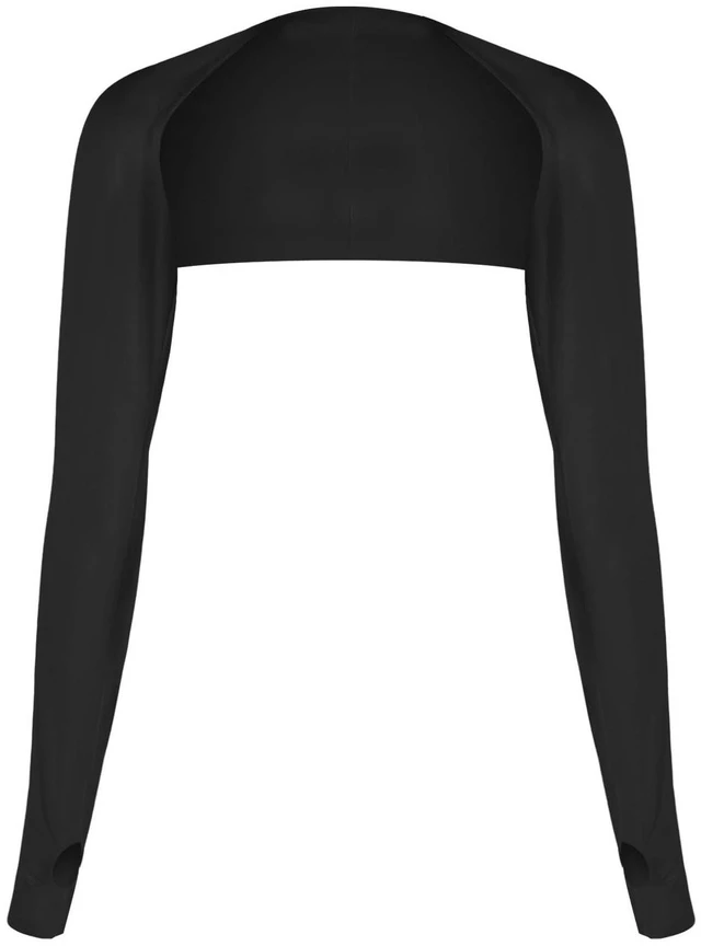 Main image of Sun Shawl Cooling Sleeves Golf UV Protection Sun Sleeve Arm Sleeves with Finger Hole for Women (Black)