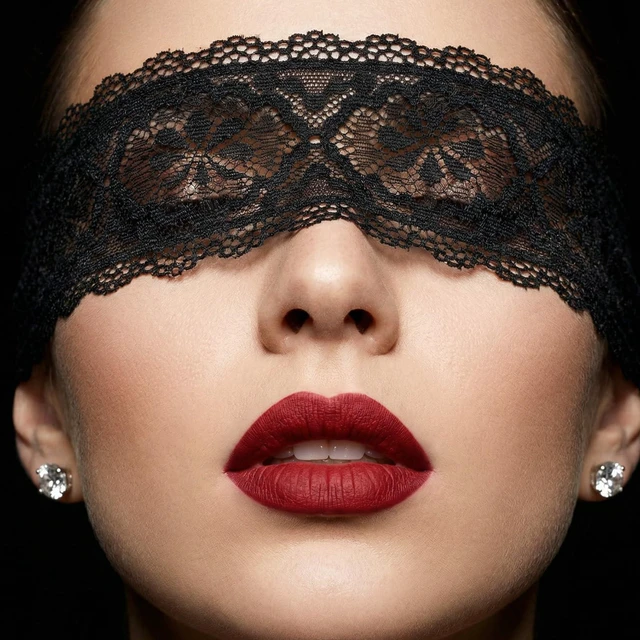 Alt view image 3 of 7 - Lace Mask Adjustable Masquerade Sleep Eye Mask Elastic Lace Eyemask (Black) | Masquerade Accessory for Women Valentine Costume Accessories