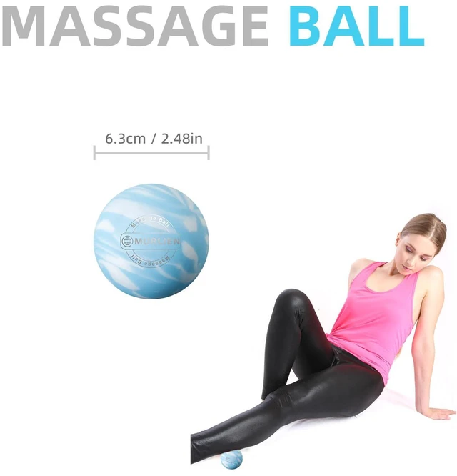 Alt view image 4 of 6 - Massage Ball, Lacrosse Ball for Trigger Point Therapy | Deep Tissue, Myofascial Release, Sore Muscle Relief Massager for Neck, Shoulder, Back, Foot or Muscle Tension - Blue