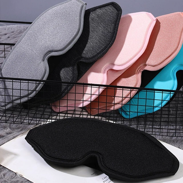 Alt view image 7 of 7 - 1 Pack Sleep Masks 3D Contoured Eye Mask for Sleeping | Upgraded Slanted Nose Wing Light-Blocking Fits Side Sleepers Sleep Mask Black 1 Pc