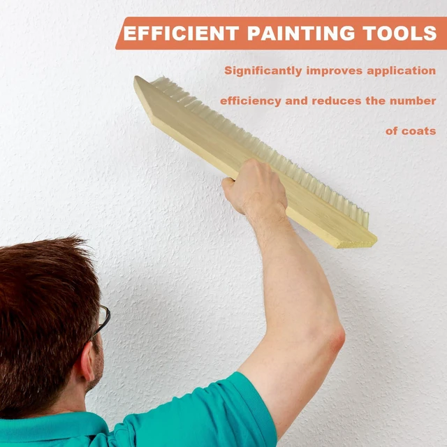 Alt view image 2 of 6 - Large Paint Brush Polypropylene Cloth Waterproof Construction Professional Brushes Hand Broom for Floor Wall Worktop (White)