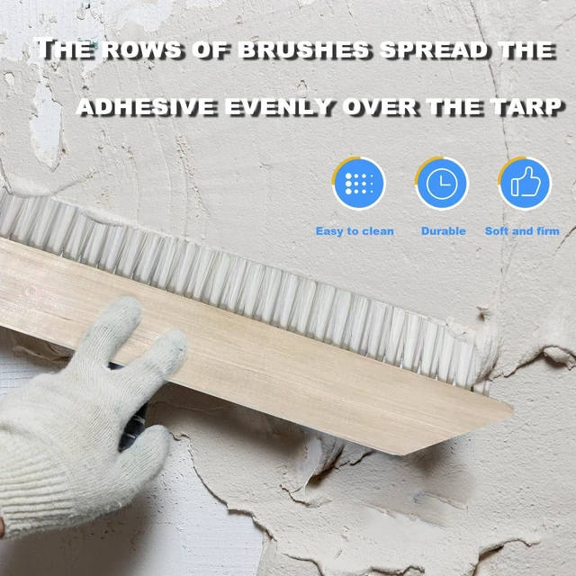 Alt view image 3 of 6 - Large Paint Brush Polypropylene Cloth Waterproof Construction Professional Brushes Hand Broom for Floor Wall Worktop (White)