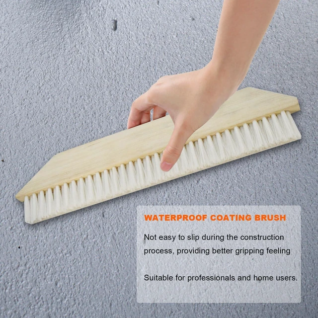Alt view image 5 of 6 - Large Paint Brush Polypropylene Cloth Waterproof Construction Professional Brushes Hand Broom for Floor Wall Worktop (White)