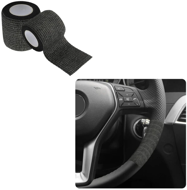 Main image of 2PCS Steering Wheel Wrap Sweat-Absorbing Anti-Slip,14.76Ft Self-Adhesive Steering Wheel Tape for Improved Grip and Driving Comfort,Universal Car Wheels Cover Car Accessories