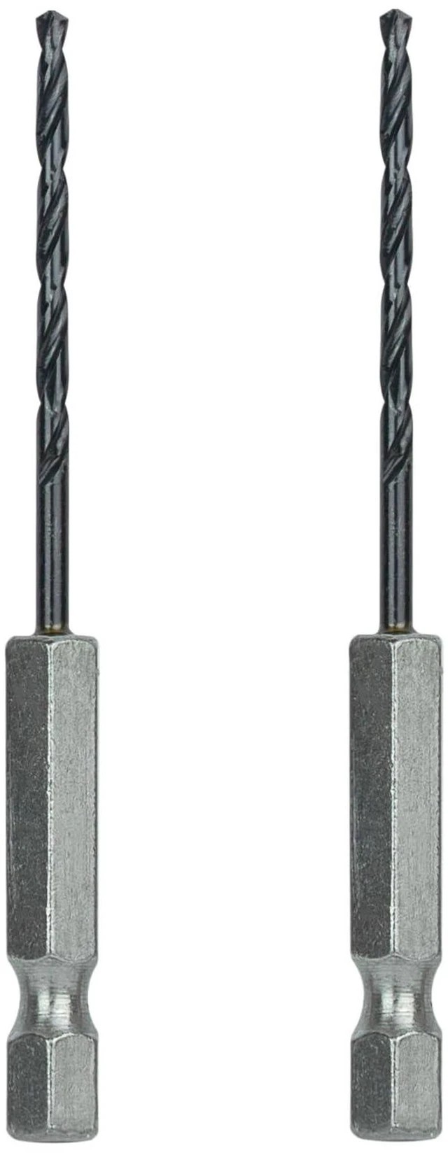 Main image of 3/32 Inch Cobalt Drill Bits 2pcs Heavy-Duty Metal Drill Bit Set for Steel, Cast Iron, TiAlN Coating, 1/4" Hex Shank (3/32" x 4")