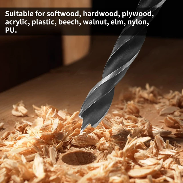 Alt view image 6 of 7 - 7mm Brad Point Drill Bits for Woodworking, 5pcs | High Carbon Steel, For Softwood Hardwood Plywood, For Acrylic Plastic, Metric Drill Bits