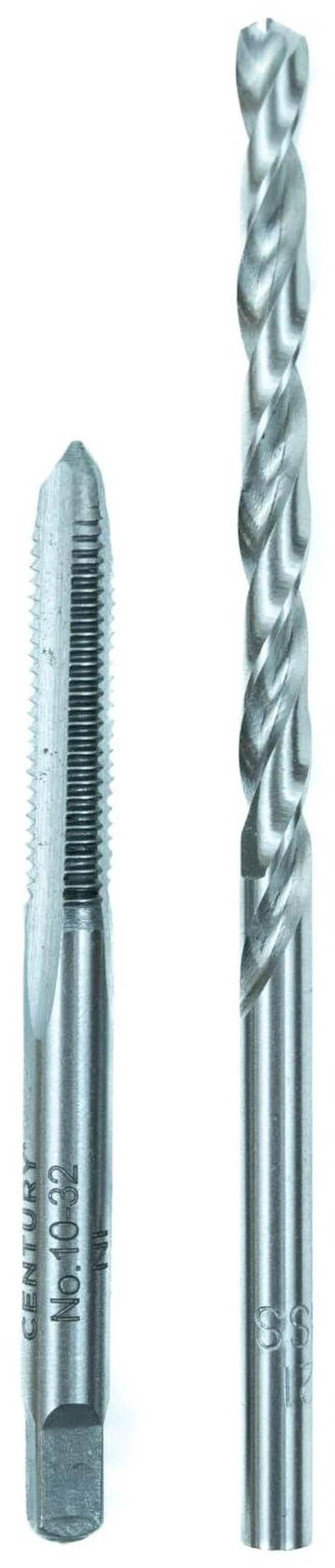 Main image of 95307 Machine Screw Tap & Drill Combo Pack, 10-32 NF | high carbon steel, Tap: .14" Drill: Straight shank, use drill 21