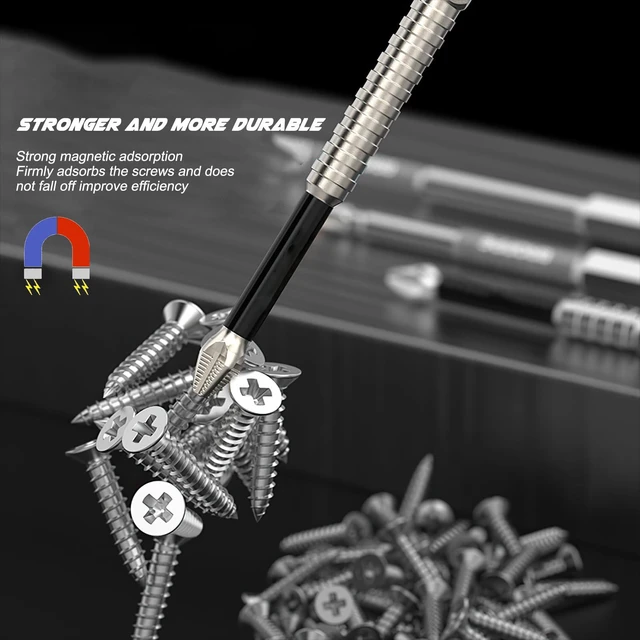 Alt view image 5 of 7 - 6pcs High-Magnetic Screwdriver Drill Bit Set, Anti-Slip Magnetic Electric Screwdriver Set, Universal Strong Magnetic Durability Screwdriver Drill Bit Set, 25 50 65 70 90 150mm