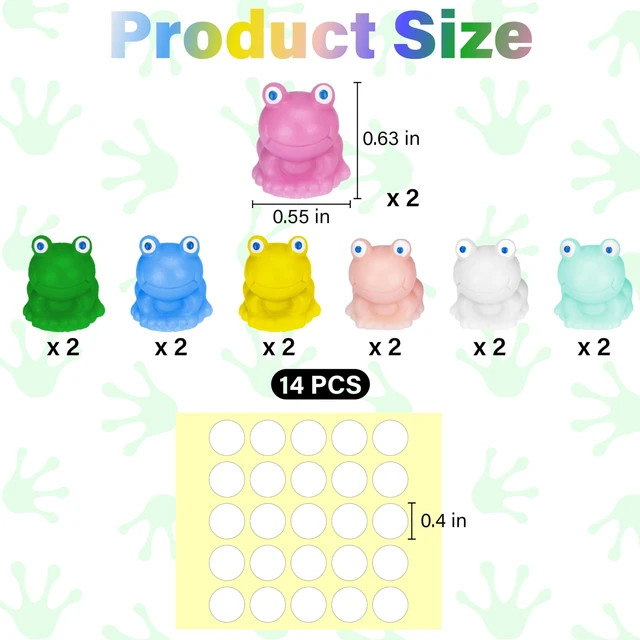 Alt view image 2 of 7 - 14 PCS Mini Frog Car Dashboard Decorations, Funny Frog Car Accessories | Adorable Mini Frogs Figurines, Cute Cars Decor with Adhesive Sticker, Rearview Mirror Ornaments