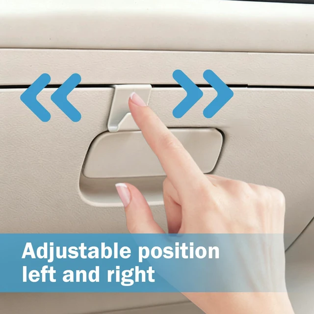 Alt view image 4 of 7 - 4 PCS Car Co-Pilot Glovebox Hooks, Hanger Storage Organizer for Cars, Co-Pilot Glove Box Purse Hook, Universal for Most Cars (White)