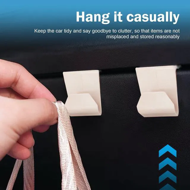 Alt view image 7 of 7 - 4 PCS Car Co-Pilot Glovebox Hooks, Hanger Storage Organizer for Cars, Co-Pilot Glove Box Purse Hook, Universal for Most Cars (White)
