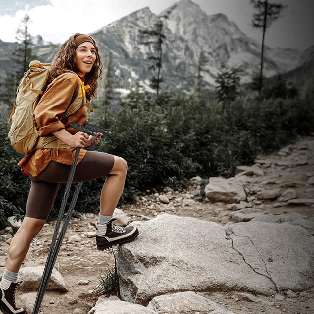 Alt view image 3 of 4 - Trekking Pole Extension - 6.5 Inch(Black) | Lightweight Outdoor Hiking Poles with Comfortable Handles for Trekking, Camping, Backpacking and Mountain Walking