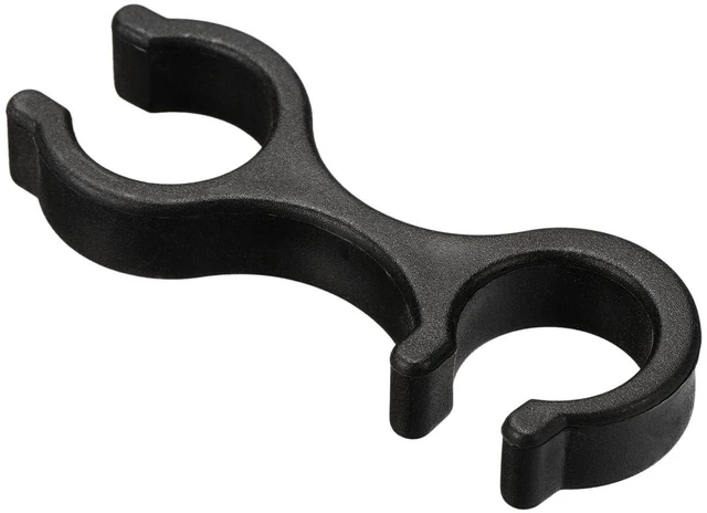 Alt view image 4 of 5 - 6 Pack Trekking Pole Clips Trekking Pole Tips 0.53" Black | Double Rod Buckle Connector, Apply to Outdoor Hiking Camping, 0.57" Hole Dia