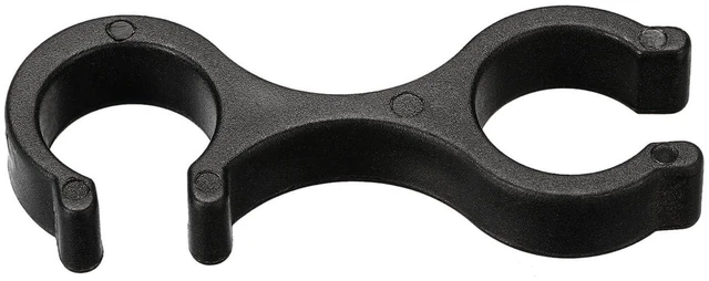 Alt view image 5 of 5 - 6 Pack Trekking Pole Clips Trekking Pole Tips 0.53" Black | Double Rod Buckle Connector, Apply to Outdoor Hiking Camping, 0.57" Hole Dia