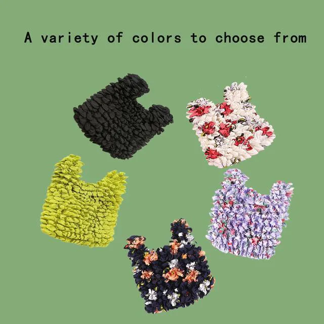 Alt view image 6 of 6 - Reusable Scalable Tote Grocery Bags,Eco-Friendly Foldable Shopping Bags with Storage Pouch,Perfect for Sustainable Shoppers-Black Flower