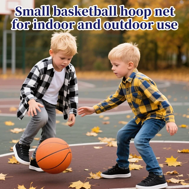 Alt view image 6 of 6 - 3 Pack Mini Basketball Net Replacement for 8 Loops - Small Indoor Outdoor Basketball Net Fit 8"-10.25" Hoops, Color Basketballs Hoop Nets, Basketballs Hoop Replacement Nets for Indoor Door/Room Walls