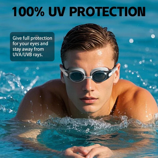 Alt view image 5 of 7 - Swimming Goggles HD Anti-fog Swimming Goggles Adults/Youths Both Suitable(Black mirror with white frame)