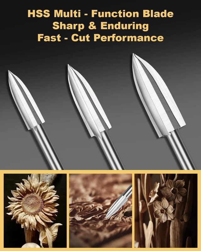 Alt view image 4 of 7 - 5PCS HSS Wood Drill Bit Set 3-Edge Spiral 1/8" Rotary Tool Bits | Industrial Grade & Chip Removal,3-8mm Wood Plywood Bit,Dremel DIY Industrial Woodworking Gift Kit