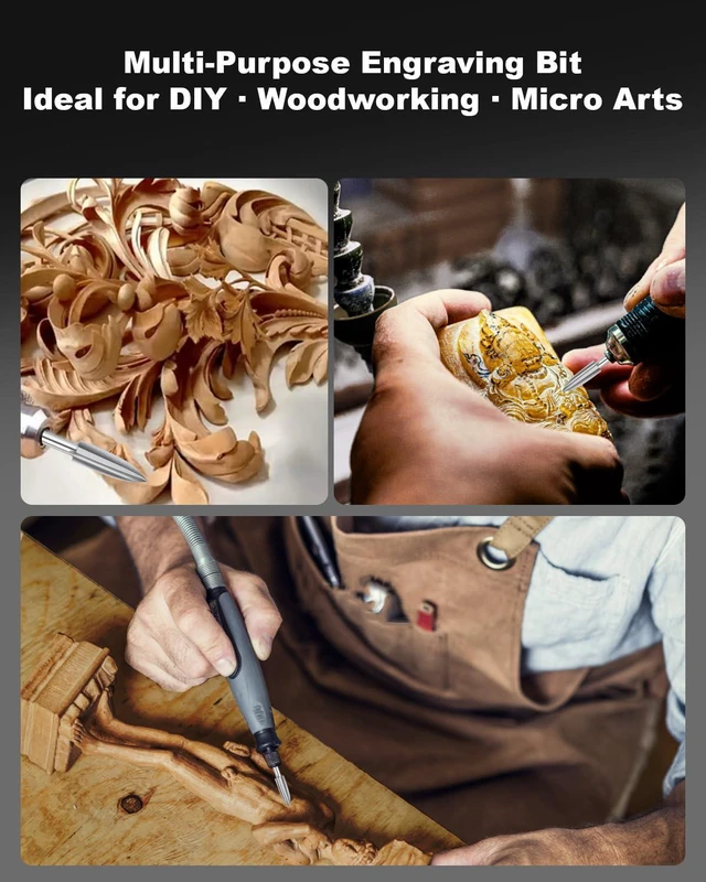 Alt view image 5 of 7 - 5PCS HSS Wood Drill Bit Set 3-Edge Spiral 1/8" Rotary Tool Bits | Industrial Grade & Chip Removal,3-8mm Wood Plywood Bit,Dremel DIY Industrial Woodworking Gift Kit