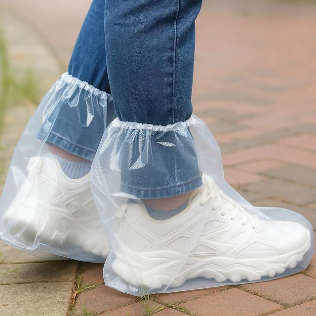 Main image of Waterproof Shoe Covers for Rain (20 Pcs) Durable Ripstop Disposable Plastic Rain Shoe Covers,Waterproof Boot Protector Non-Slip Overshoes for Indoor Outdoor Rain, Clear Rain & Mud Resistant Guards