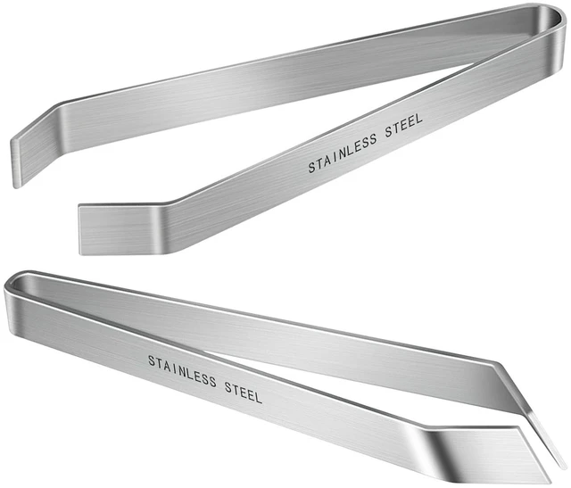 Main image of 2 Pcs Stainless Steel Fish Bone Tweezers, Flat and Slant Tip Set | Two-Piece Set,Fish Bone Removal,Two Tip Styles,Stainless Steel Construction,Versatile Food Preparation,Fish Bone Tweezers