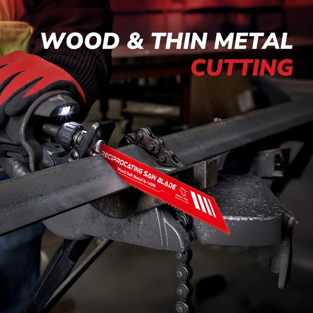 Alt view image 7 of 7 - 10PCS Reciprocating Saw Blade Set, 6" & 8" Saw Blades with Storage Box | Carbon Steel, Saw Blades Use for Cutting Wood, Thin Metal, Drywall, Plastics & Composite Materials
