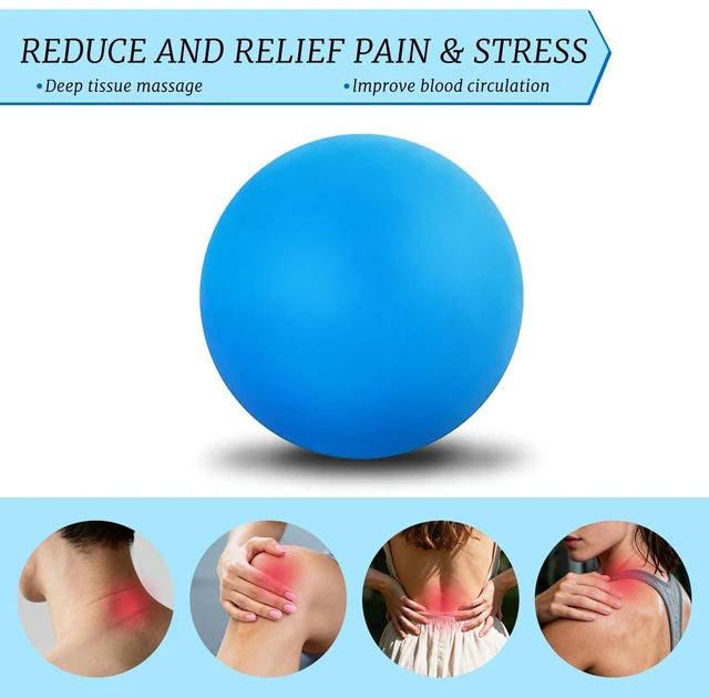 Alt view image 4 of 6 - Yoga Ball for Release, 2.5 Inch Silicone Therapy Ball, Deep Tissue Massage for Foot, Shoulder and Back Pain, Handheld Trigger Point Scooch Ball, Exercise Recovery & Physical Therapy Tool