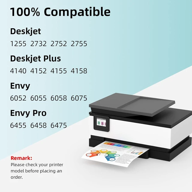 Alt view image 11 of 14 - Remanufactured 67XL Ink Cartridge Black Color Combo Pack,High-Yield,Replacement 67 XL 67XL hp67xlblk DeskJet 2755e 4155e, 4155 4100 2700 Envy Pro 6455e 6000 6455 6055e 6055 Printer