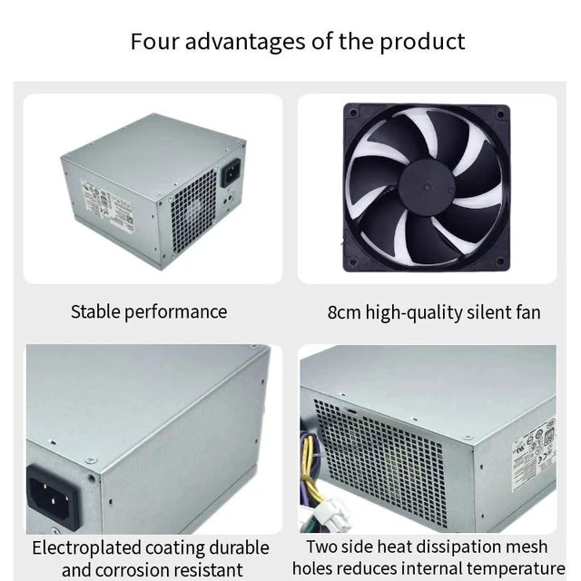 Alt view image 9 of 10 - New 290W Power Supply Replacement for Dell Optiplex 3020 7020 9020/ Precision T1700/ PowerEdge T20 (MT Mini Tower)(P/N: RVTHD KPRG9 HYV3H H290AM-00 D290A001L L290AM-00 PS-3291-1DF H290EM-00)