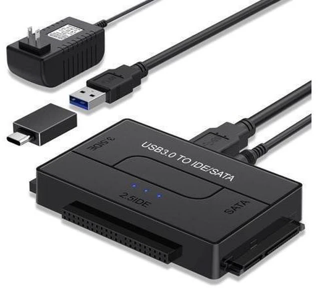 Alt view image 8 of 14 - USB 3.0 to SATA IDE Adapter - 2.5in / 3.5in - External Hard Drive to USB Converter Hard Drive Transfer Cable (USB3SSATAIDE)