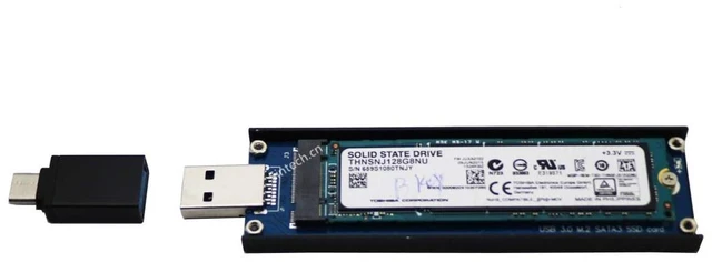 Alt view image 7 of 8 - M2 SSD USB,USB 3.0 M.2 SATA 3 SSD Card,NGFF B-M Key External Case with USB 3.1 Type C Connector