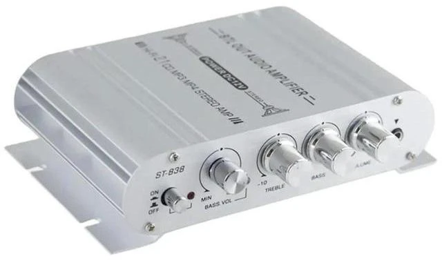 Alt view image 9 of 11 - 2.1 Channel Mini Power Amplifier with Subwoofer Output Audio Stereo Bass Amp 20Wx2+40W 12V for Home Car Meeting Theater