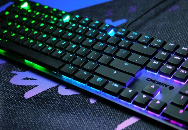 Alt view image 7 of 10 - Cherry MX 10.0N RGB Mechanical Keyboard MX Low Profile Speed switches, Aluminum housing, Premium Keyboard for Gaming and Work. G8A-25010LVBUS-2