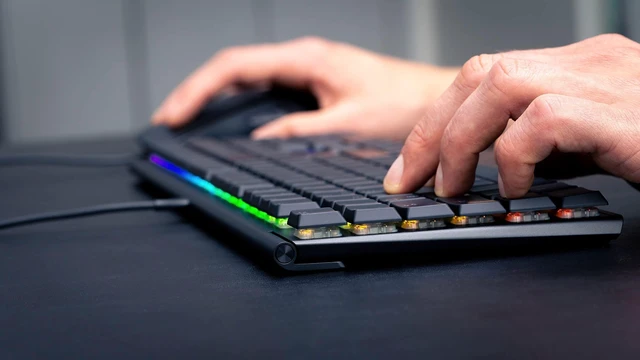 Alt view image 8 of 10 - Cherry MX 10.0N RGB Mechanical Keyboard MX Low Profile Speed switches, Aluminum housing, Premium Keyboard for Gaming and Work. G8A-25010LVBUS-2