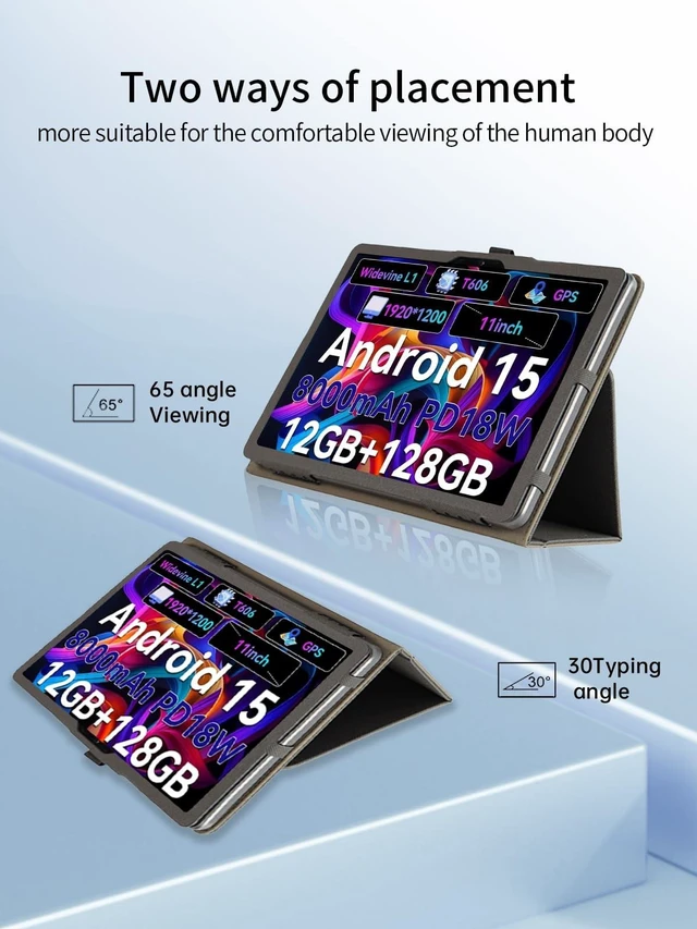 Alt view image 8 of 10 - Case for Headwolf WPad7 Tablet 11 inch Tablets,UYRUREL Leather Slim Folding Stand Cover with Hand Strap Magnet for Men Women Full Protection,Black.
